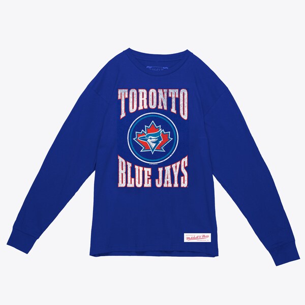 Toronto Blue Jays Royal Arched Logo Slub Long Sleeve T-Shirt