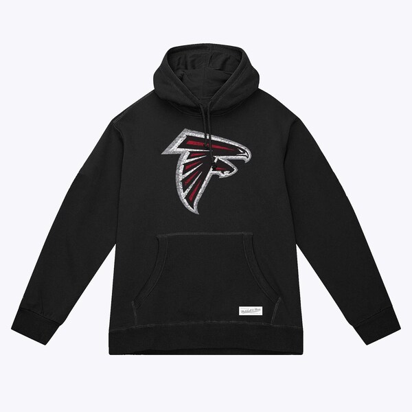 Atlanta Falcons Black Distressed Prime Logo Pullover Hoodie