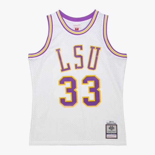 Shaquille O'Neal LSU Tigers 1990-91 White Swingman Jersey
