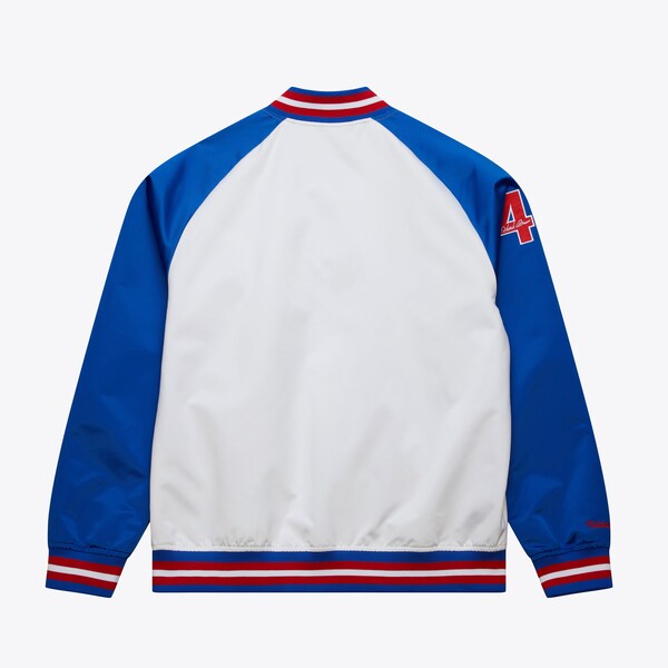Hank Aaron Atlanta Braves White Satin Raglan Full-Snap Jacket 3 Hank Aaron Atlanta Braves White Satin Raglan Full-Snap Jacket