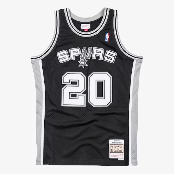 Manu Ginobili San Antonio Spurs 2002-03 Black Swingman Player Jersey