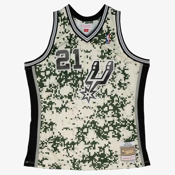 Tim Duncan San Antonio Spurs 2013-14 Camo Swingman Player Jersey