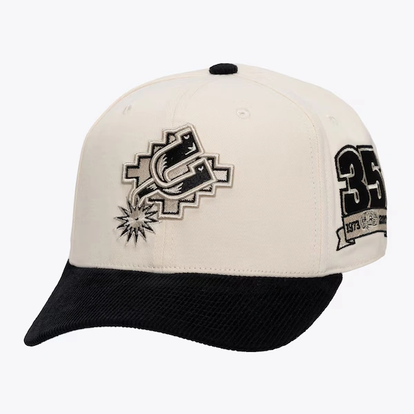 San Antonio Spurs Cream Hardwood Classics Fall Corduroy Pro Crown Snapback Hat