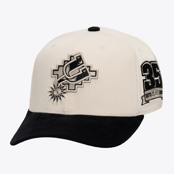 San Antonio Spurs Cream Hardwood Classics Fall Corduroy Pro Crown Snapback Hat