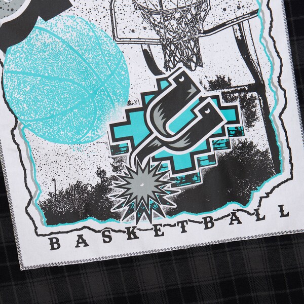 San Antonio Spurs Black Plaid Full-Snap Long Sleeve Shirt