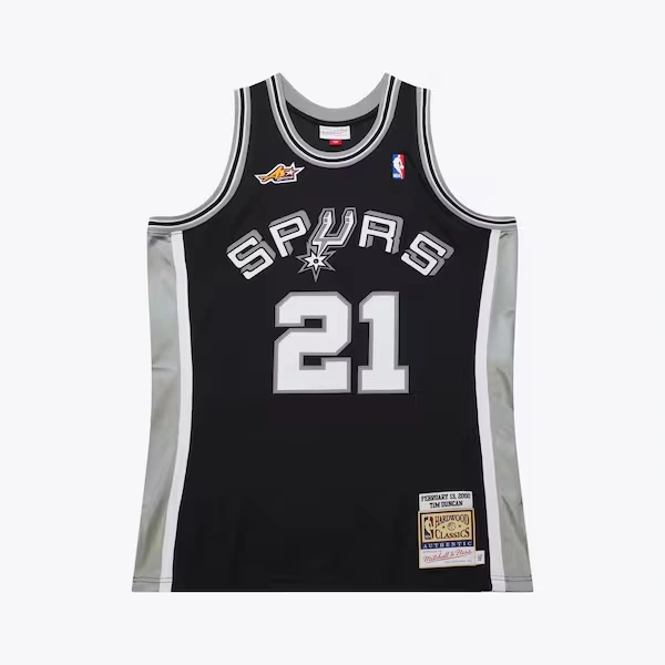 Tim Duncan San Antonio Spurs Black 2000 NBA All-Star Authentic Jersey