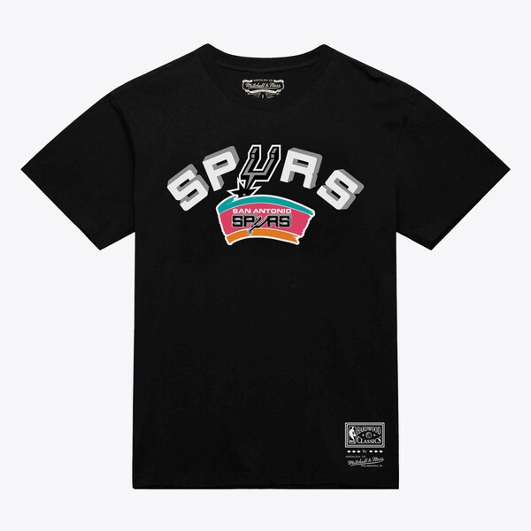 San Antonio Spurs Black Hardwood Classics Evergreen T-Shirt