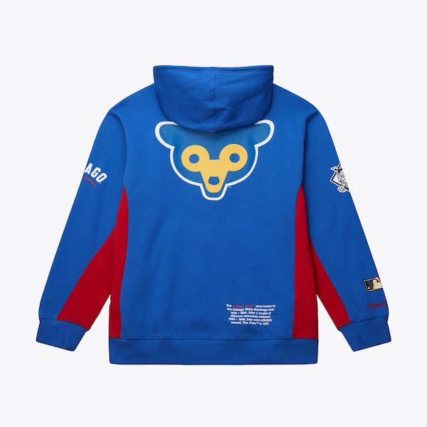 Chicago Cubs Royal Cooperstown Team Origins Fleece Pullover Hoodie