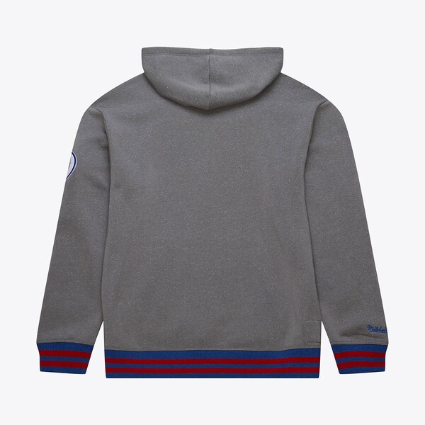 Chicago Cubs Gray Vintage Logo Snow Washed Fleece Hoodie