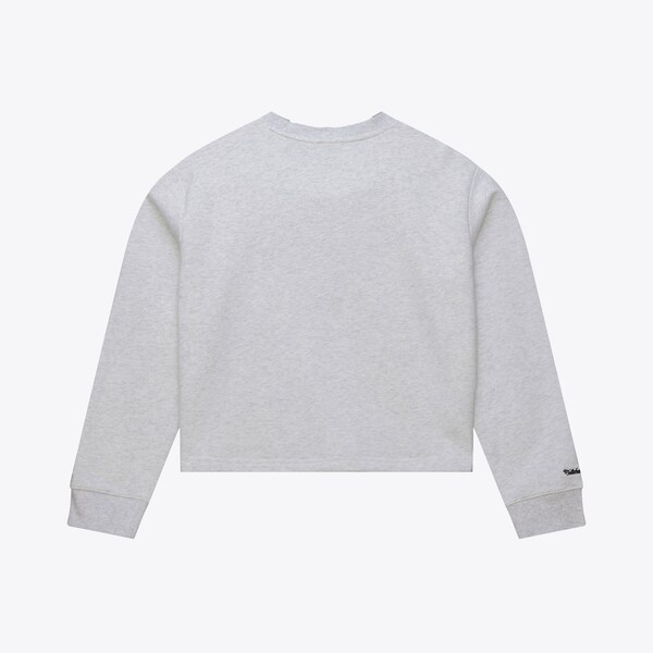 Women's Chicago Cubs Heather Gray Cropped Fleece Toggle Pullover Sweatshirt