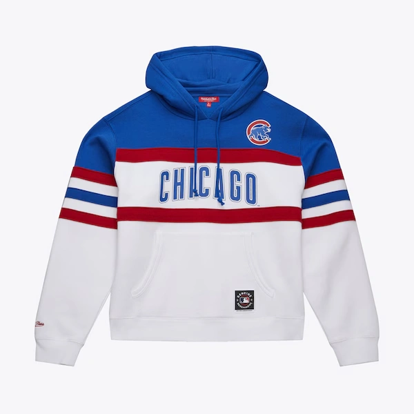 Women's Chicago Cubs White Head Coach Pullover Hoodie