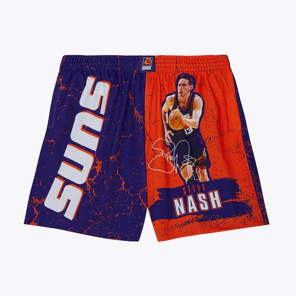 Steve Nash Phoenix Suns Purple Player Burst Shorts