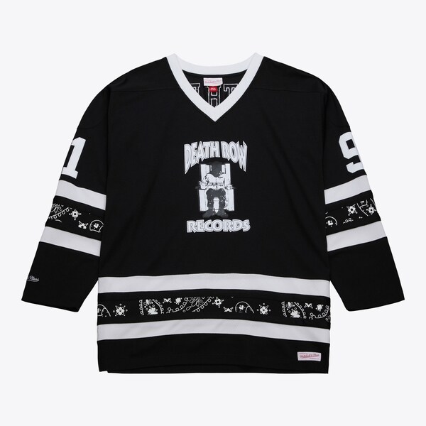 M&N x AOHH Black 50th Anniversary of Hip-Hop Death Row Hockey Jersey