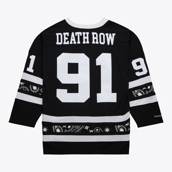 M&N x AOHH Black 50th Anniversary of Hip-Hop Death Row Hockey Jersey