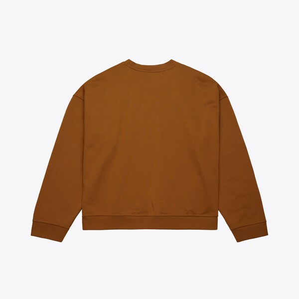 Mitchell & Ness Light Brown Script Oversized Logo Pullover Sweatshirt 3 Mitchell & Ness Light Brown Script Oversized Logo Pullover Sweatshirt