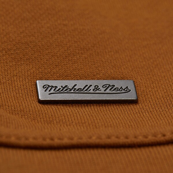Mitchell & Ness Light Brown Script Oversized Logo Pullover Sweatshirt 4 Mitchell & Ness Light Brown Script Oversized Logo Pullover Sweatshirt