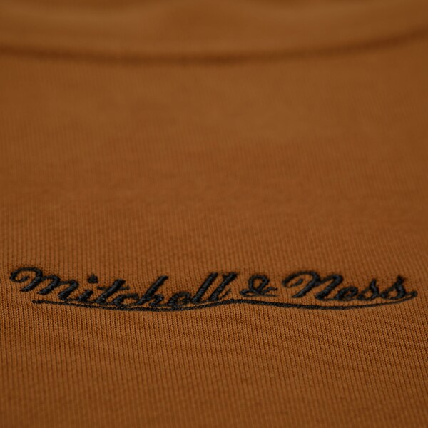Mitchell & Ness Light Brown Script Oversized Logo Pullover Sweatshirt 5 Mitchell & Ness Light Brown Script Oversized Logo Pullover Sweatshirt