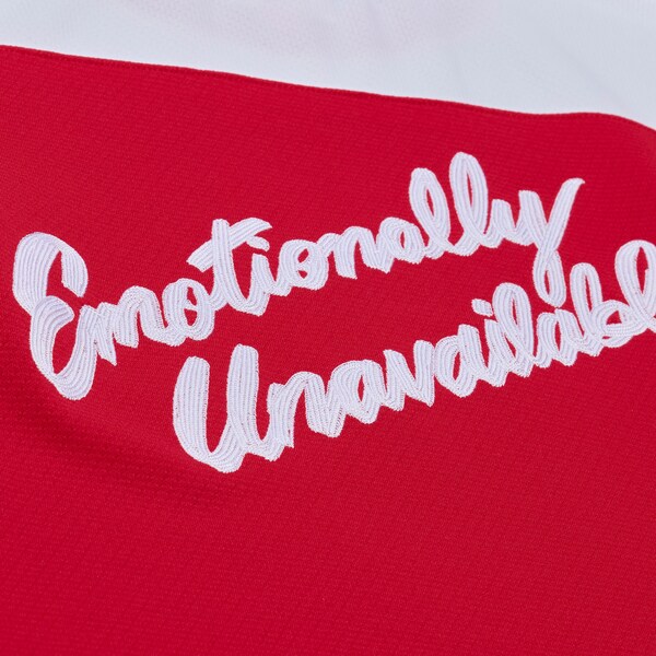 M&N x Emotionally Unavailable Red Hockey Jersey