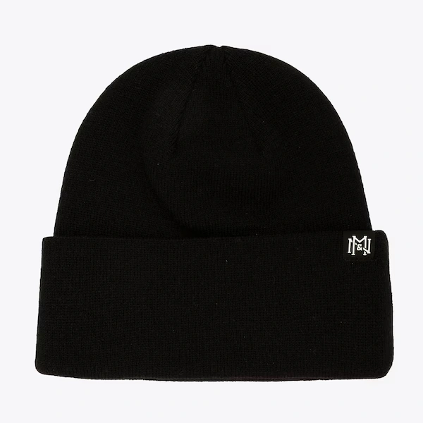 M&N Black Micro Icon Cuffed Knit Hat