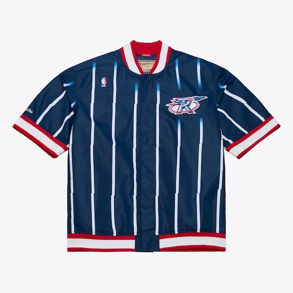 Houston Rockets 1995-96 Navy Authentic Full-Snap Warm-Up Shirt