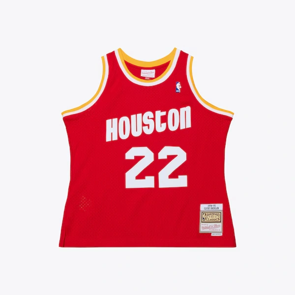 Clyde Drexler Houston Rockets 1994-95 Red Swingman Jersey