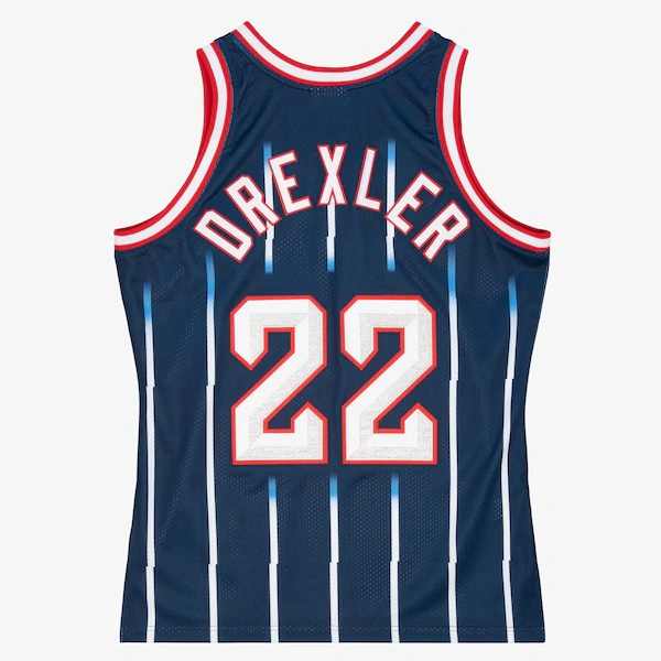 Clyde Drexler Houston Rockets 1996-97 Navy Authentic Player Jersey