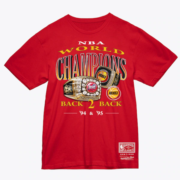 Houston Rockets Red Championship Rings T-Shirt