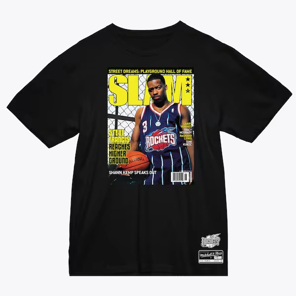 Steve Francis Houston Rockets Black Slam Cover T-Shirt