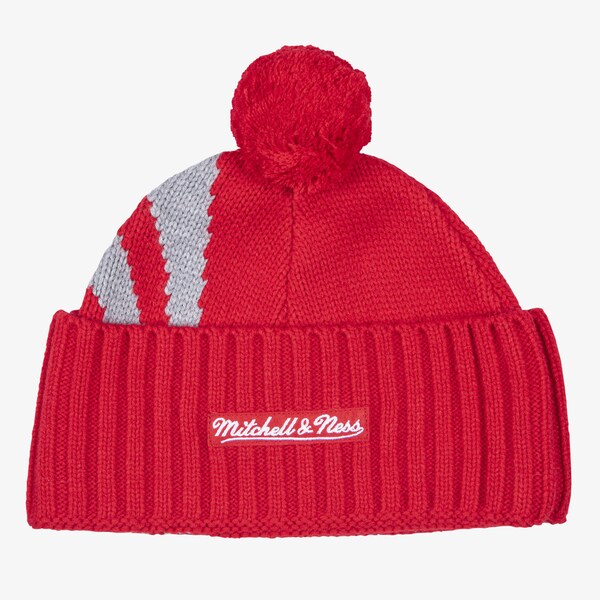 Houston Rockets Red M&N x CLOT Cuffed Knit Hat with Pom