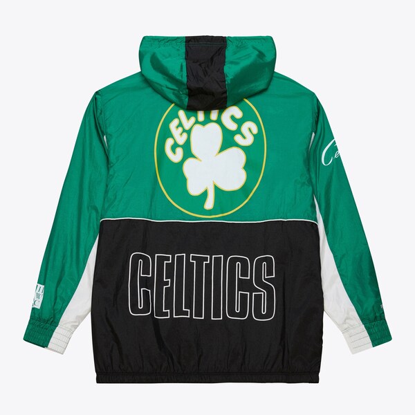 Boston Celtics Black Vintage Logo Big Shot Premium Windbreaker Full-Zip Jacket