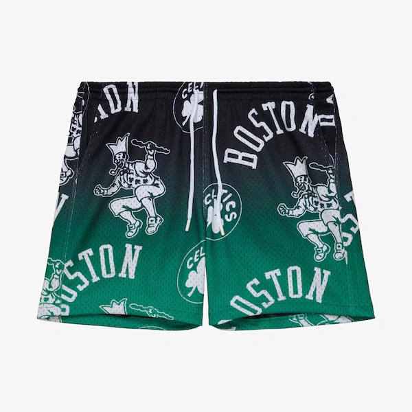 Boston Celtics Black Destination Leisure Camp Shorts