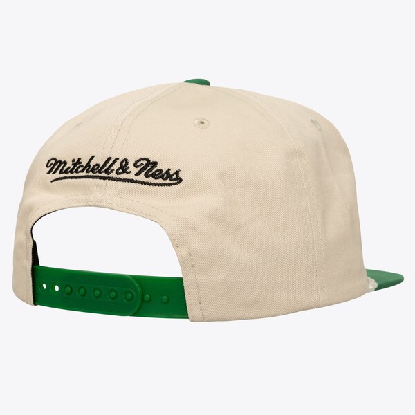 Boston Celtics Cream Cityscape Caddy Snapback Hat