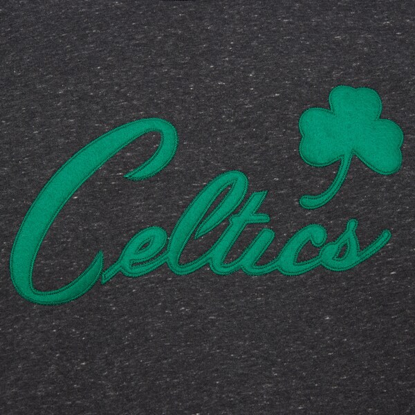 Boston Celtics Black Out Snow Washed Vintage Logo Pullover Sweatshirt