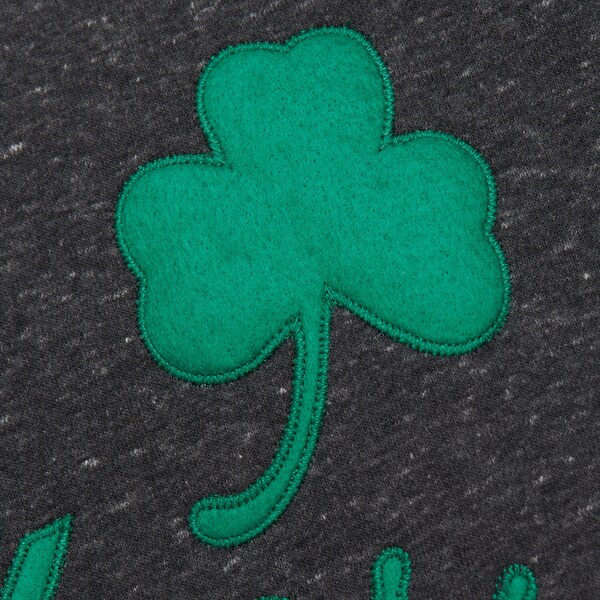 Boston Celtics Black Out Snow Washed Vintage Logo Pullover Sweatshirt