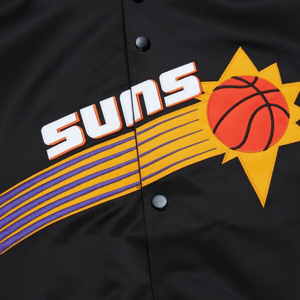 Phoenix Suns Black Lightweight Satin Raglan Full-Snap Jacket