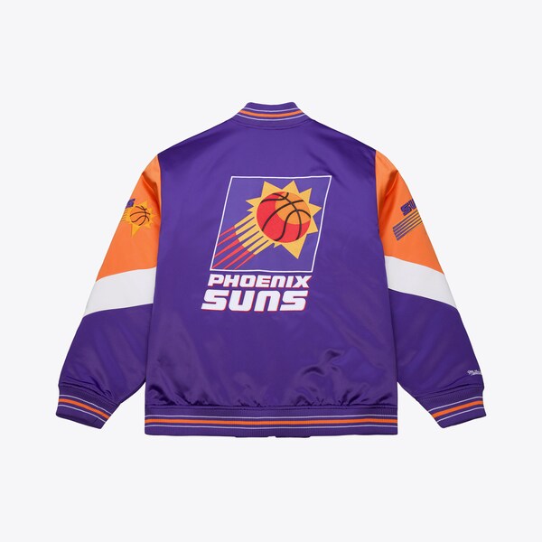 Phoenix Suns Purple Hardwood Classics Throwback Heavyweight Satin Full-Zip Jacket