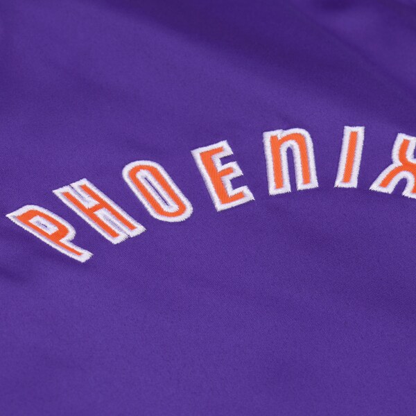 Phoenix Suns Purple Hardwood Classics Throwback Heavyweight Satin Full-Zip Jacket