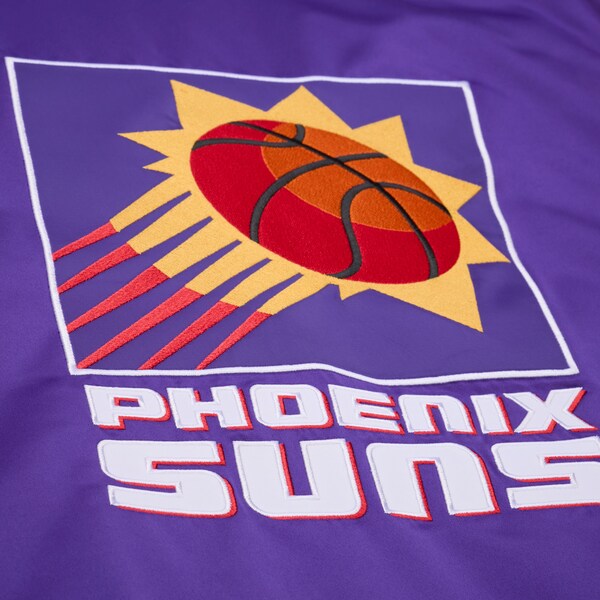 Phoenix Suns Purple Hardwood Classics Throwback Heavyweight Satin Full-Zip Jacket