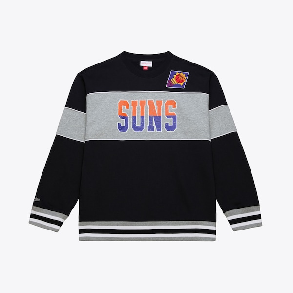 Phoenix Suns Black/Heather Gray Fleece Crewneck Sweatshirt