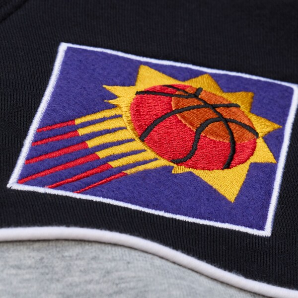 Phoenix Suns Black/Heather Gray Fleece Crewneck Sweatshirt 4 Phoenix Suns Black/Heather Gray Fleece Crewneck Sweatshirt