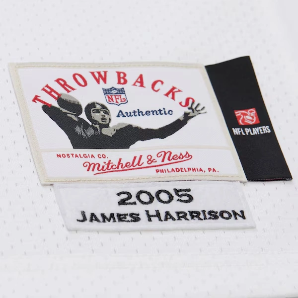 James Harrison Pittsburgh Steelers 2005 White Authentic Jersey 5 James Harrison Pittsburgh Steelers 2005 White Authentic Jersey