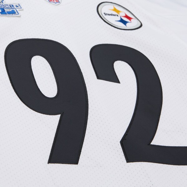 James Harrison Pittsburgh Steelers 2005 White Authentic Jersey 8 James Harrison Pittsburgh Steelers 2005 White Authentic Jersey