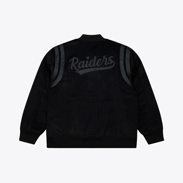 Oakland Raiders Black Walk the Tunnel Varsity Full-Snap Jacket 3 Oakland Raiders Black Walk the Tunnel Varsity Full-Snap Jacket