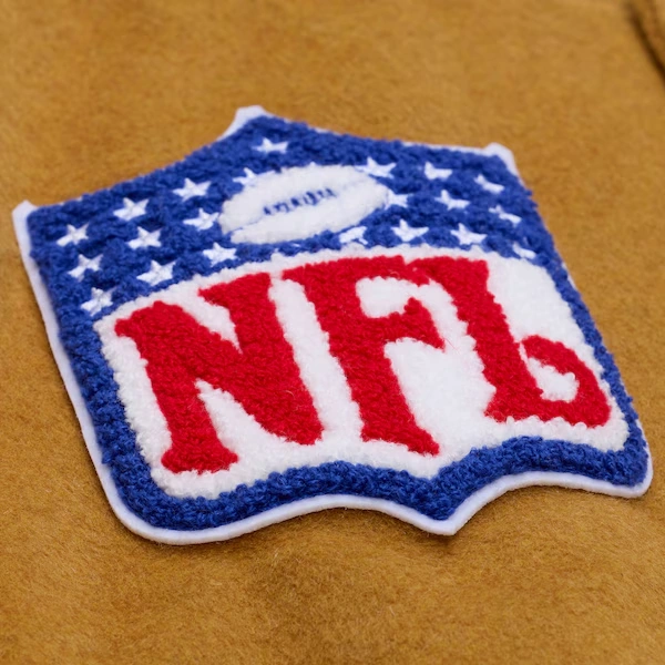 Oakland Raiders Brown/Cream Dusted Varsity Full-Snap Jacket 9 Oakland Raiders Brown/Cream Dusted Varsity Full-Snap Jacket