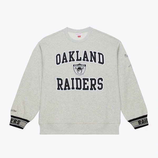 Oakland Raiders Heather Gray Team Celebration Fleece Sweatshirt