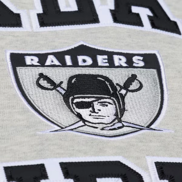 Oakland Raiders Heather Gray Team Celebration Fleece Sweatshirt