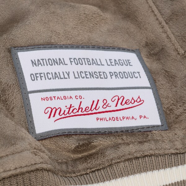 Women's Oakland Raiders Tan/Cream Varsity Full-Snap Jacket