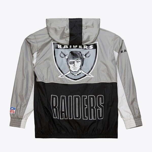 Oakland Raiders Black Vintage Logo Big Shot Premium Windbreaker Full-Zip Jacket
