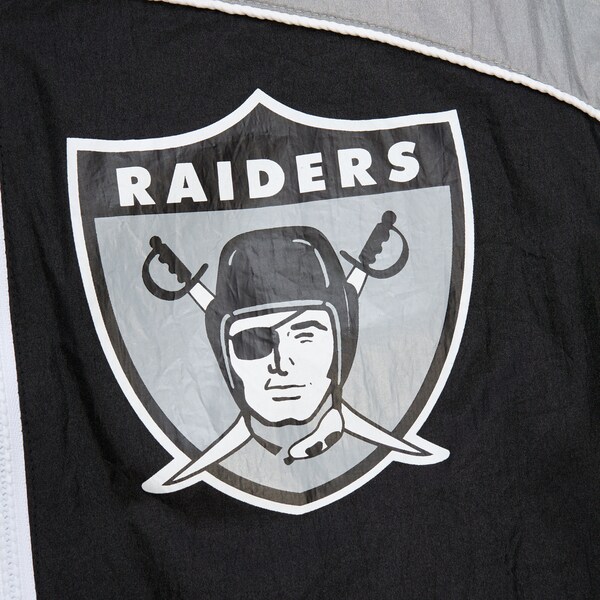 Oakland Raiders Black Vintage Logo Big Shot Premium Windbreaker Full-Zip Jacket