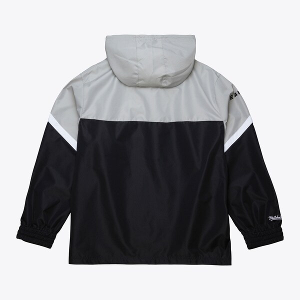 Oakland Raiders Black Tie Breaker Vintage Lightweight Anorak Quarter-Zip Windbreaker